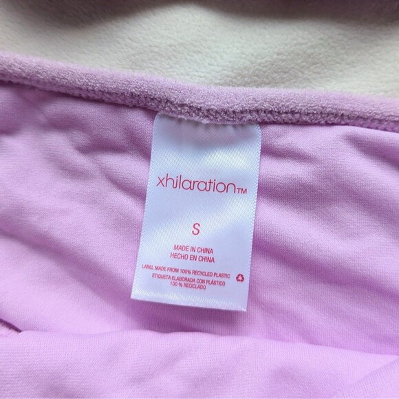 xhilaration Lavender Purple Terry String Bikini Swimsuit S - Picture 3 of 6